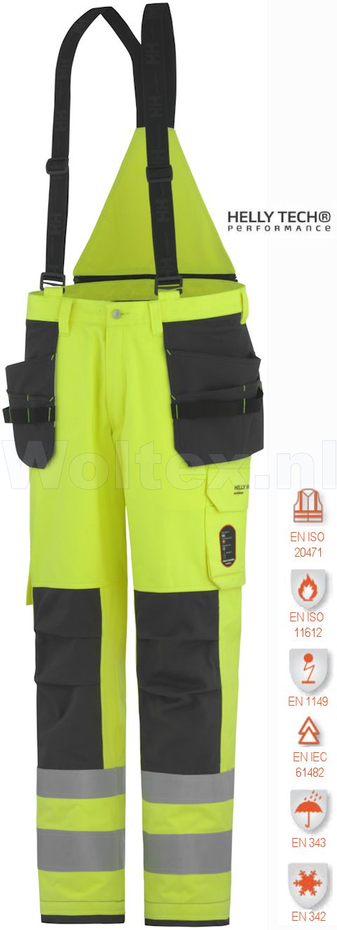 Helly Hansen Broeken Aberdeen 71484 Vlamvertragend HiVis fluo geel-antracietgrijs(369)